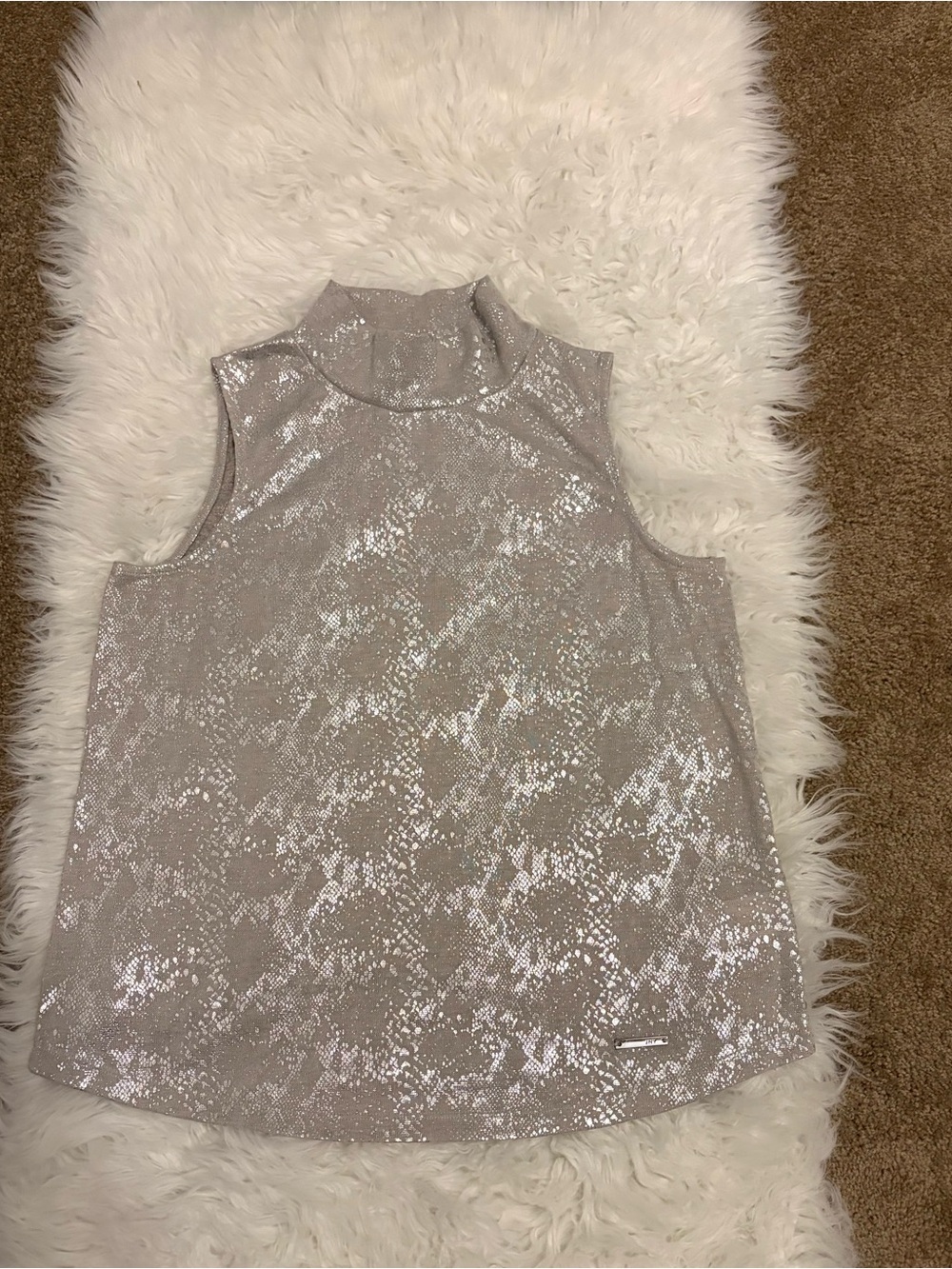 Metallic Sleeveless Top